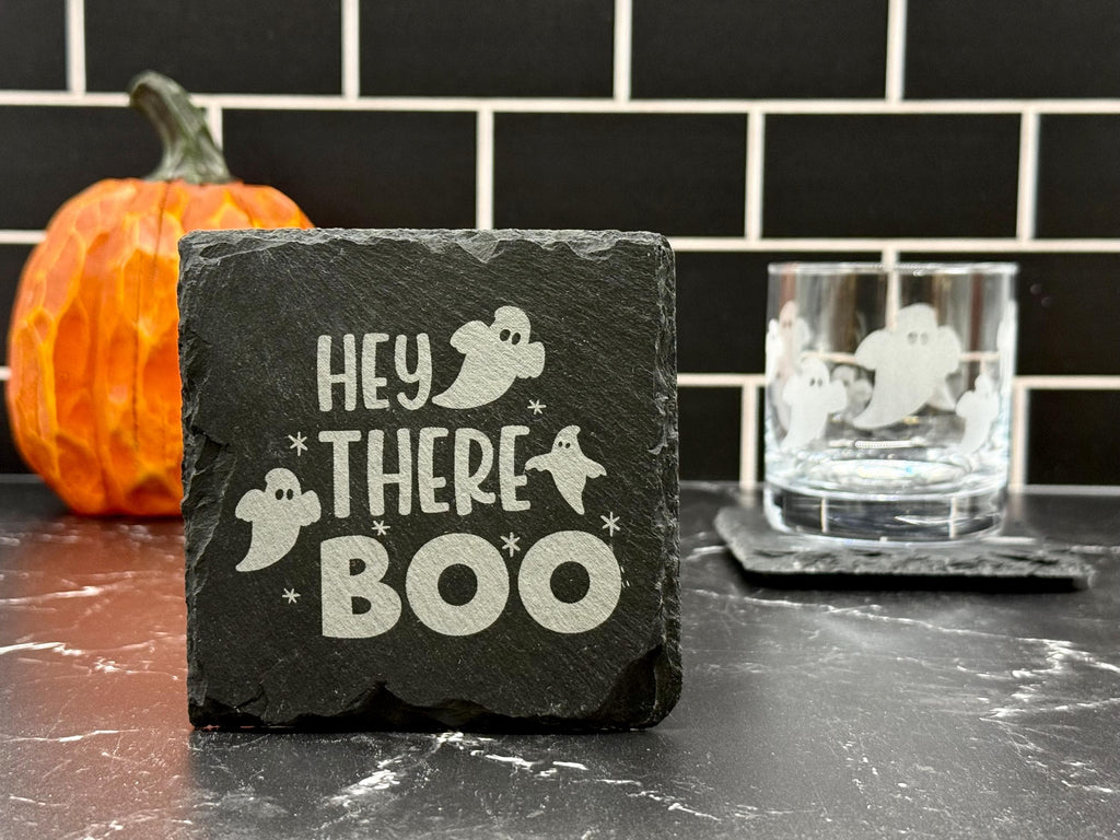 Halloween Coaster - Engraved Slate Coaster - Halloween Barware - Halloween Drinkware - Personalized Gifts - Halloween Kitchen Decor