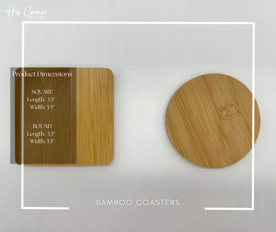 Personalized Thanksgiving Bamboo Coaster - Bamboo Coaster - Thanksgiving Gifts - Fall Decor - Thanksgiving Coaster - Personalized Gifts