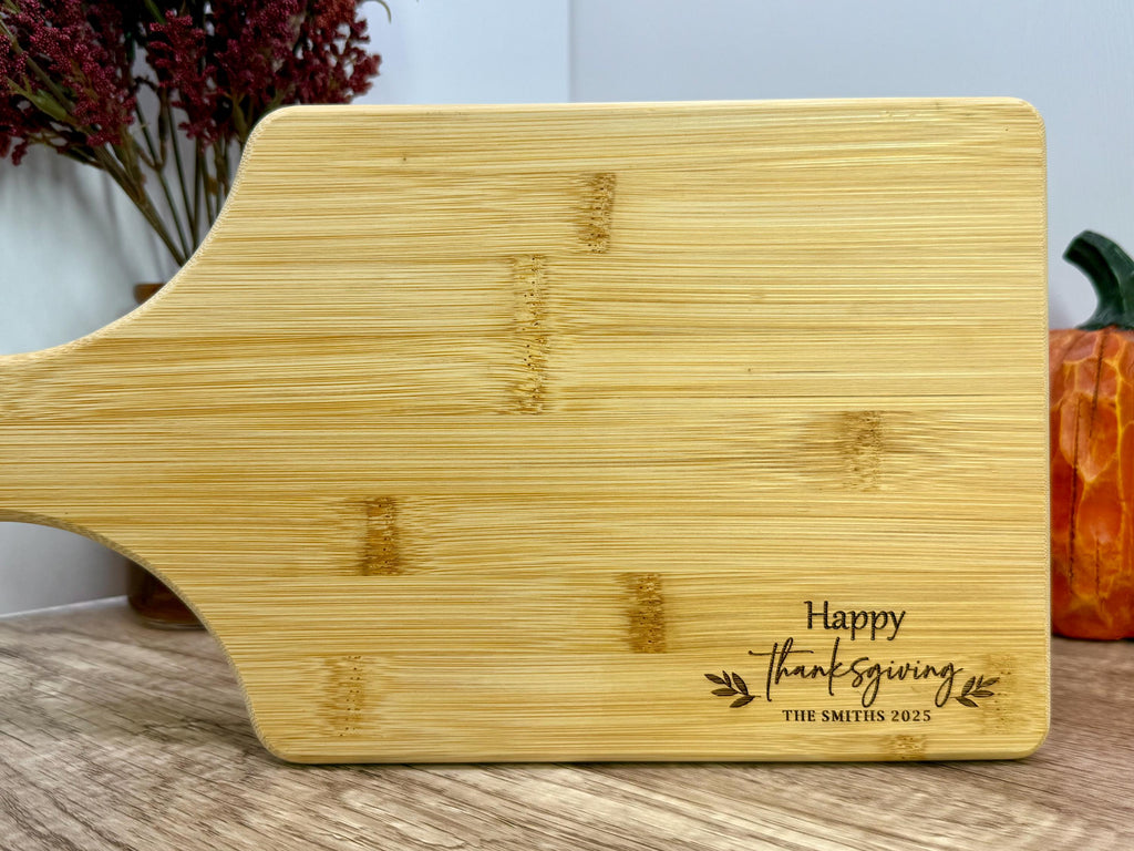 Personalized Thanksgiving Cutting Board - Holiday Cutting Board - Personalized Holiday Gifts - Seasonal Decor Gift - Engraved Gifts