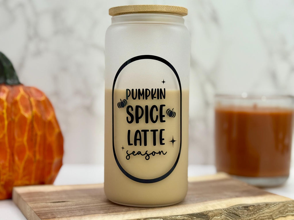 Pumpkin Spice Coffee Can Glass - Fall Can Glass - Personalized Thanksgiving Iced Coffee Can Glass - Holiday Gifts - Personalized Gifts