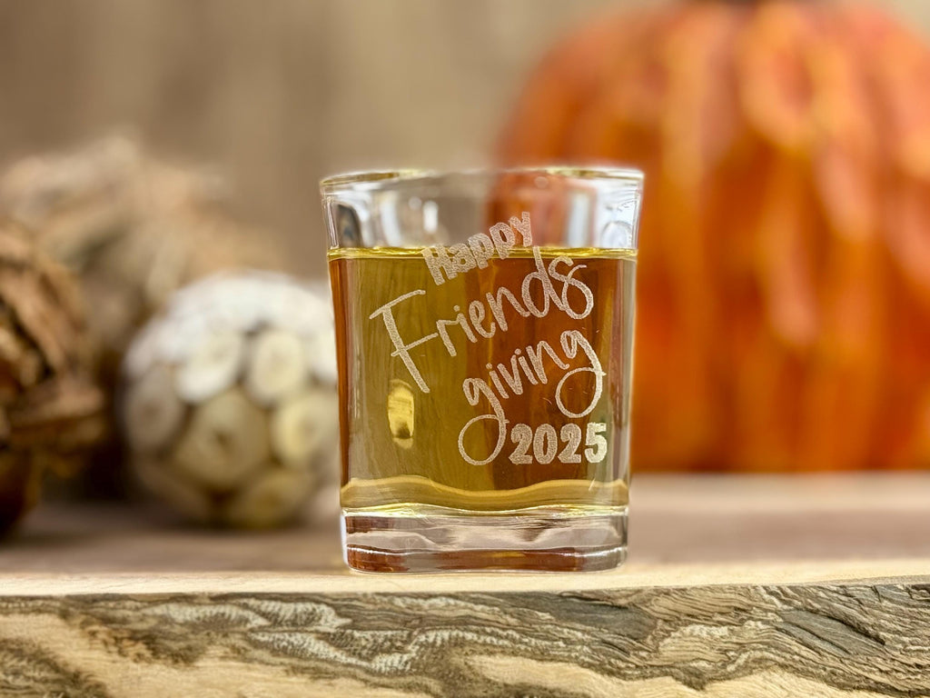 Friendsgiving Shot Glasses - Thanksgiving Shot Glasses - Personalized Gifts - Holiday Gifts - Engraved Shot Glasses - Holiday Drinkware