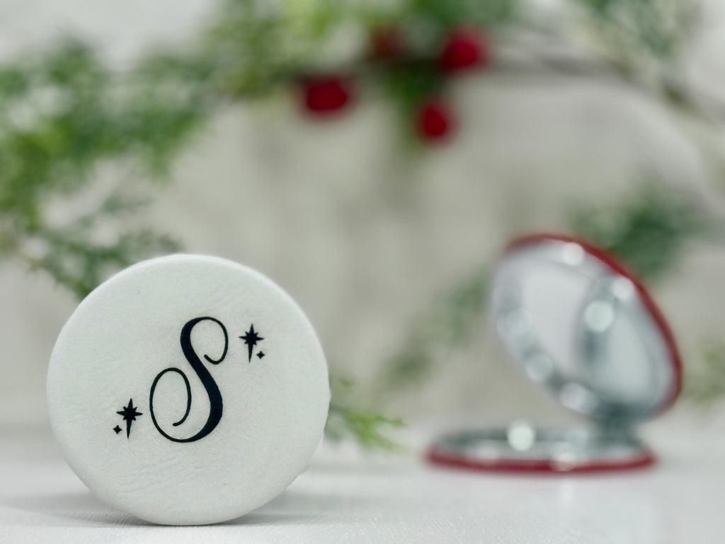 Personalized Compact Mirror, Custom Engraved Stocking Stuffer for Her, Christmas Gift for Women, Purse Mirror for Holiday or Travel
