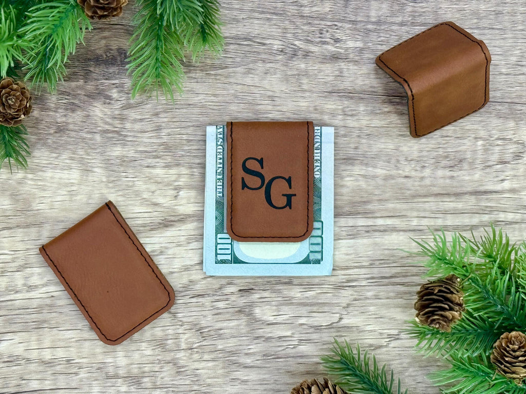 Personalized Money Clip for Him, Engraved Stocking Stuffer for Men, Custom Christmas Gift, Compact Wallet Alternative for Holiday Giving