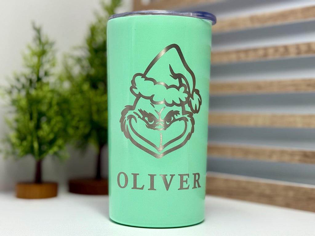 Personalized Kids Christmas Tumbler – Custom Name Cup – Holiday Gift or Stocking Stuffer – Reusable Holiday Cup – Gift for Children