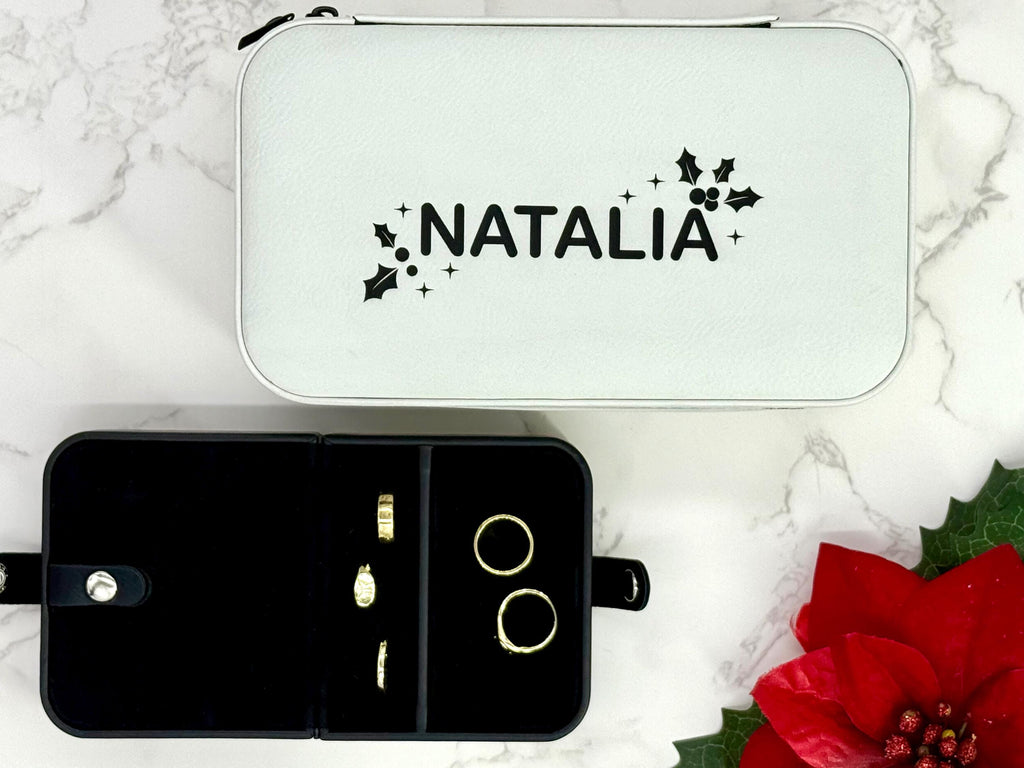 Personalized Jewelry Box Set – Large Custom Box with Small Box Inside – Name Gift – Christmas Gift for Her – Jewelry Organizer – Stuffer