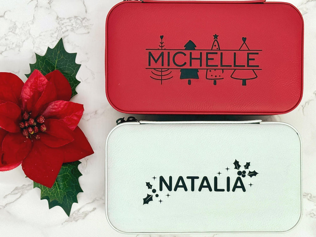 Personalized Jewelry Box Set – Large Custom Box with Small Box Inside – Name Gift – Christmas Gift for Her – Jewelry Organizer – Stuffer