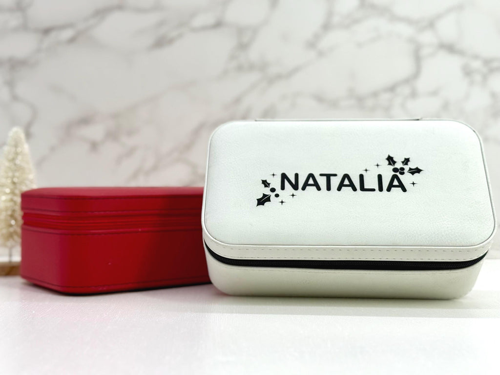 Personalized Jewelry Box Set – Large Custom Box with Small Box Inside – Name Gift – Christmas Gift for Her – Jewelry Organizer – Stuffer