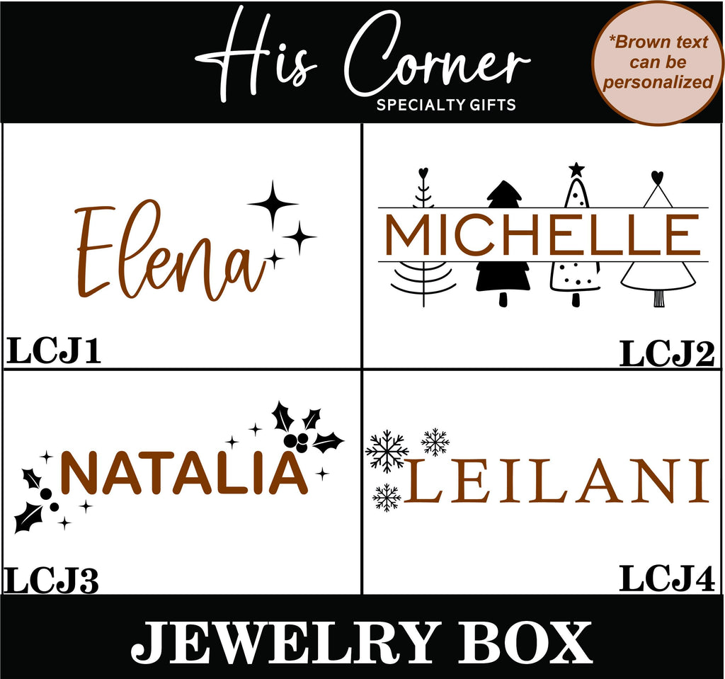 Personalized Jewelry Box Set – Large Custom Box with Small Box Inside – Name Gift – Christmas Gift for Her – Jewelry Organizer – Stuffer