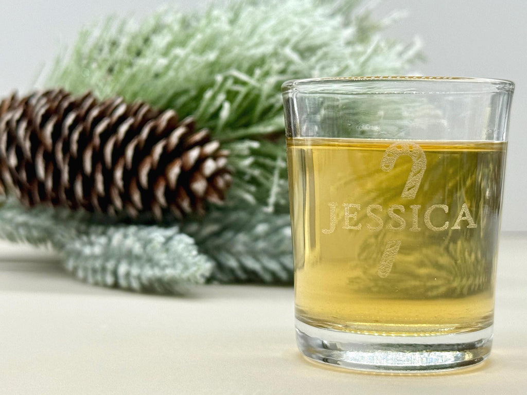 Custom Engraved Christmas Shot Glasses, Personalized Holiday Party Favors, Stocking Stuffers, Funny Gift for Friends or White Elephant