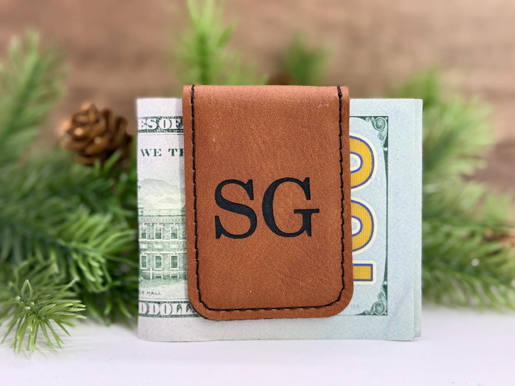 Personalized Money Clip for Him, Engraved Stocking Stuffer for Men, Custom Christmas Gift, Compact Wallet Alternative for Holiday Giving