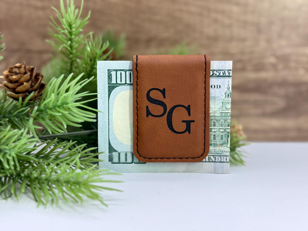 Personalized Money Clip for Him, Engraved Stocking Stuffer for Men, Custom Christmas Gift, Compact Wallet Alternative for Holiday Giving