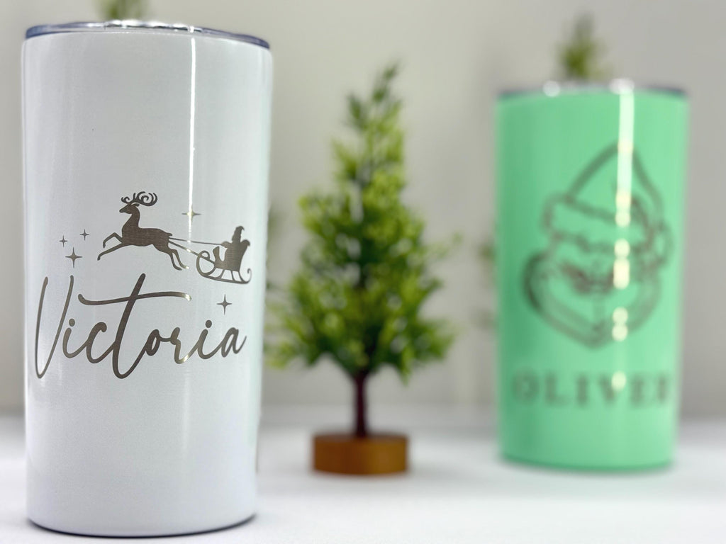 Personalized Kids Christmas Tumbler – Custom Name Cup – Holiday Gift or Stocking Stuffer – Reusable Holiday Cup – Gift for Children