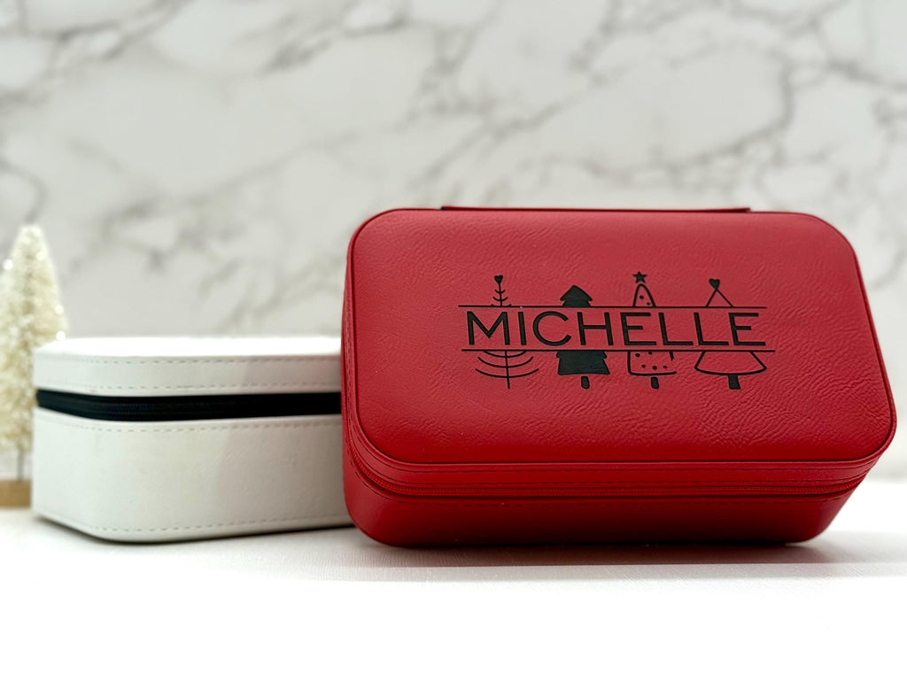 Personalized Jewelry Box Set – Large Custom Box with Small Box Inside – Name Gift – Christmas Gift for Her – Jewelry Organizer – Stuffer