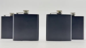 Engraved Flask for Groomsman - Black Flask - Best Man Proposal - Bachelor Party - Wedding Favors - Personalized Gifts - Hip Flask