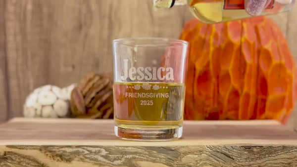 Personalized Friendsgiving Shot Glasses - Thanksgiving Shots - Personalized Gifts - Holiday Gift - Engraved Shot Glasses - Holiday Drinkware