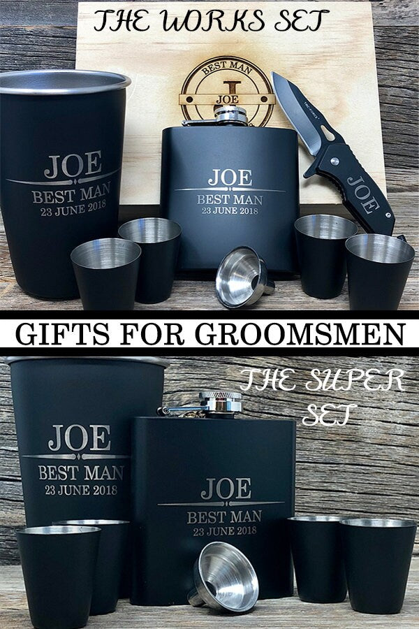 Pocket Knife - Groomsmen Gift Box - Groomsmen Gift - Flask - Groomsman Box - Personalize Flask - Groomsmen Knife - Knife - Groomsman Gift