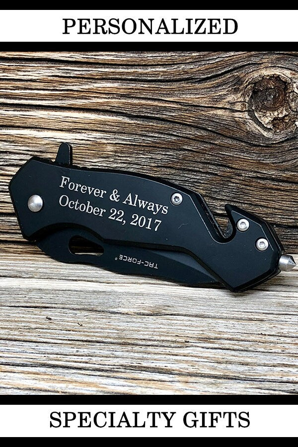 Anniversary Gift, Wedding Gift for Groom, Husband Knife, Personalized Gift, Engraved Knives, Christmas Gift Ideas, Forever and Always Gift