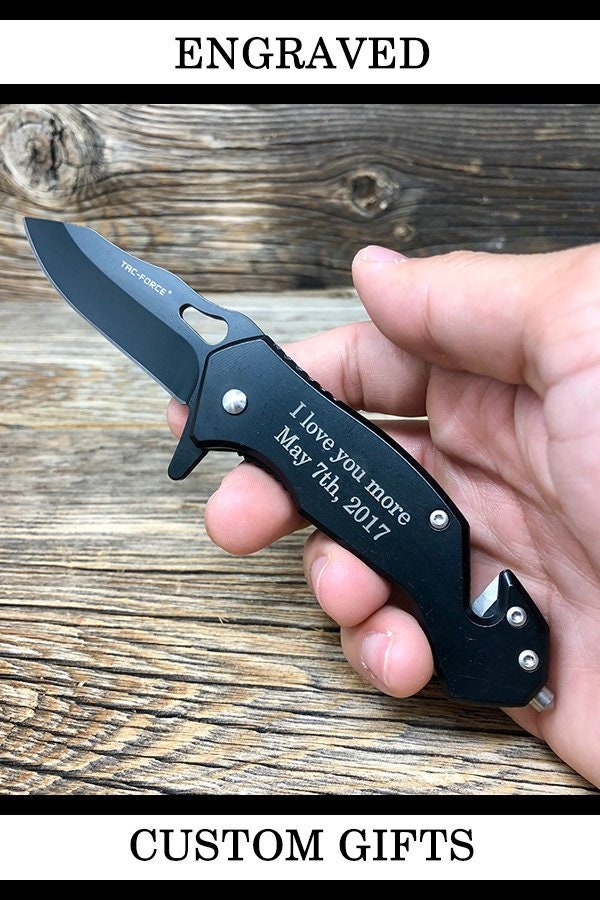 I Love You More Knife, Birthday Gift for him, Personalized Knives, Christmas Gift, Birthday Gift Ideas, Custom Knife, Engraved Gift for Dad