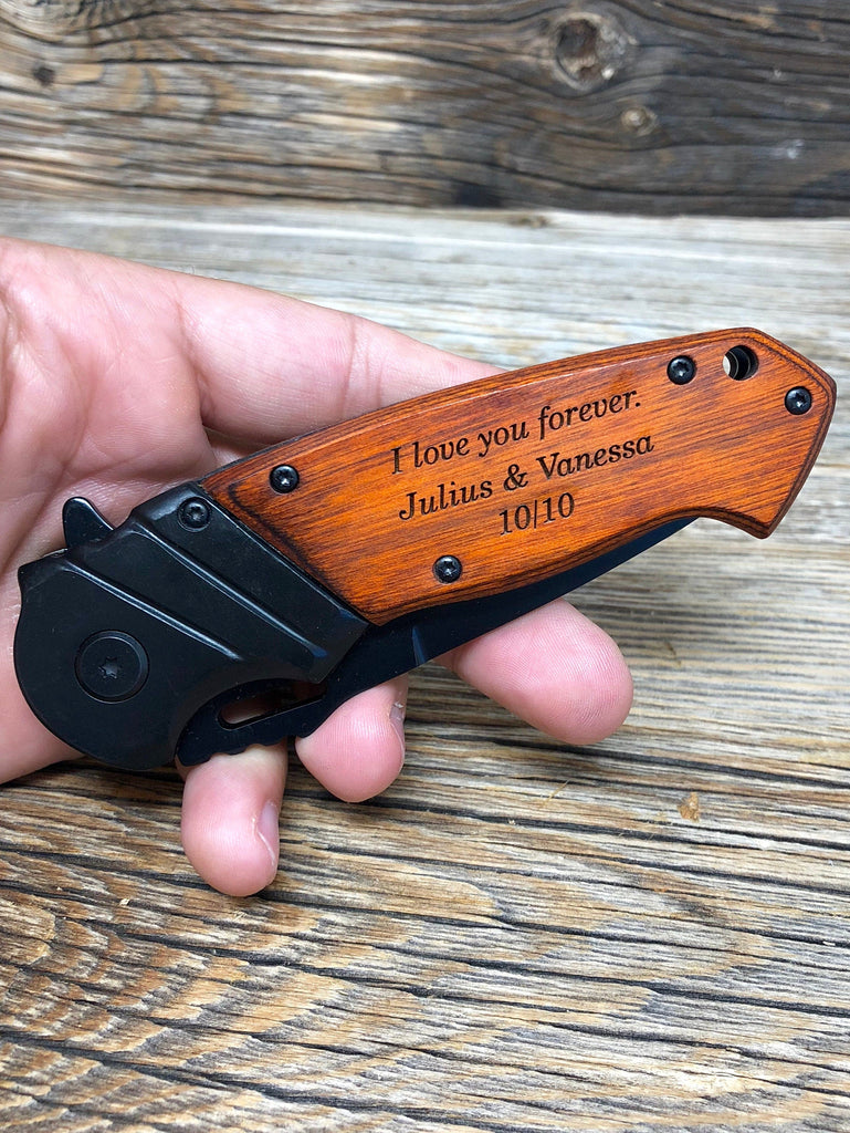 Mens Gift - Pocket Knife, Christmas Gift, Husband Gift, Personalized Knife, Engraved Gift for Him, Boyfriend Gift, Custom Engraved Knife