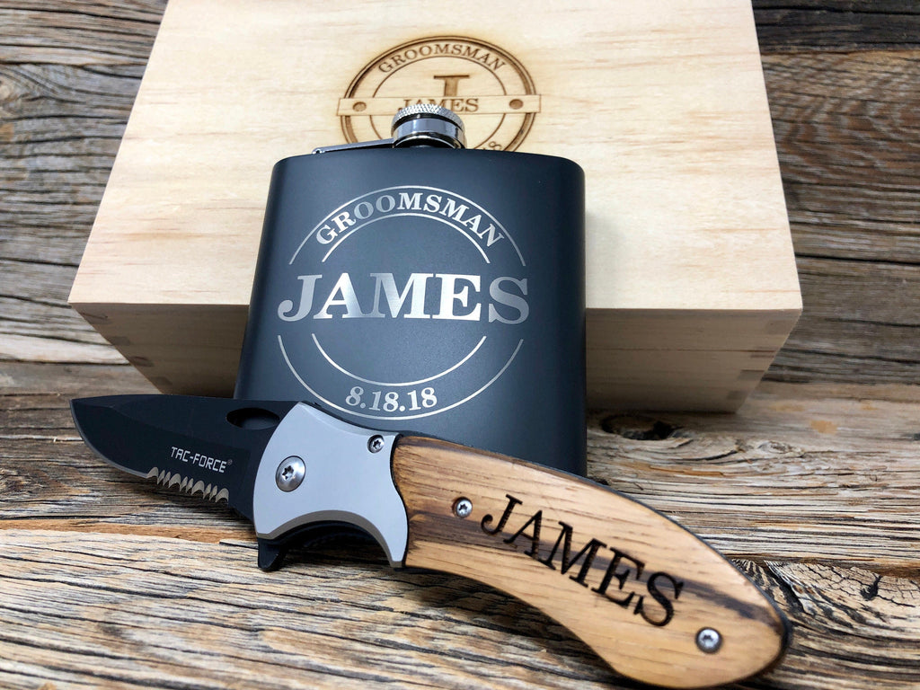 Groomsmen Gift, Groomsmen Proposal, Groomsmen Gift Box, Groomsmen Gifts, Pocket Knife, Best Man Gift, Groomsman Gift, Groomsmen Flask Gift