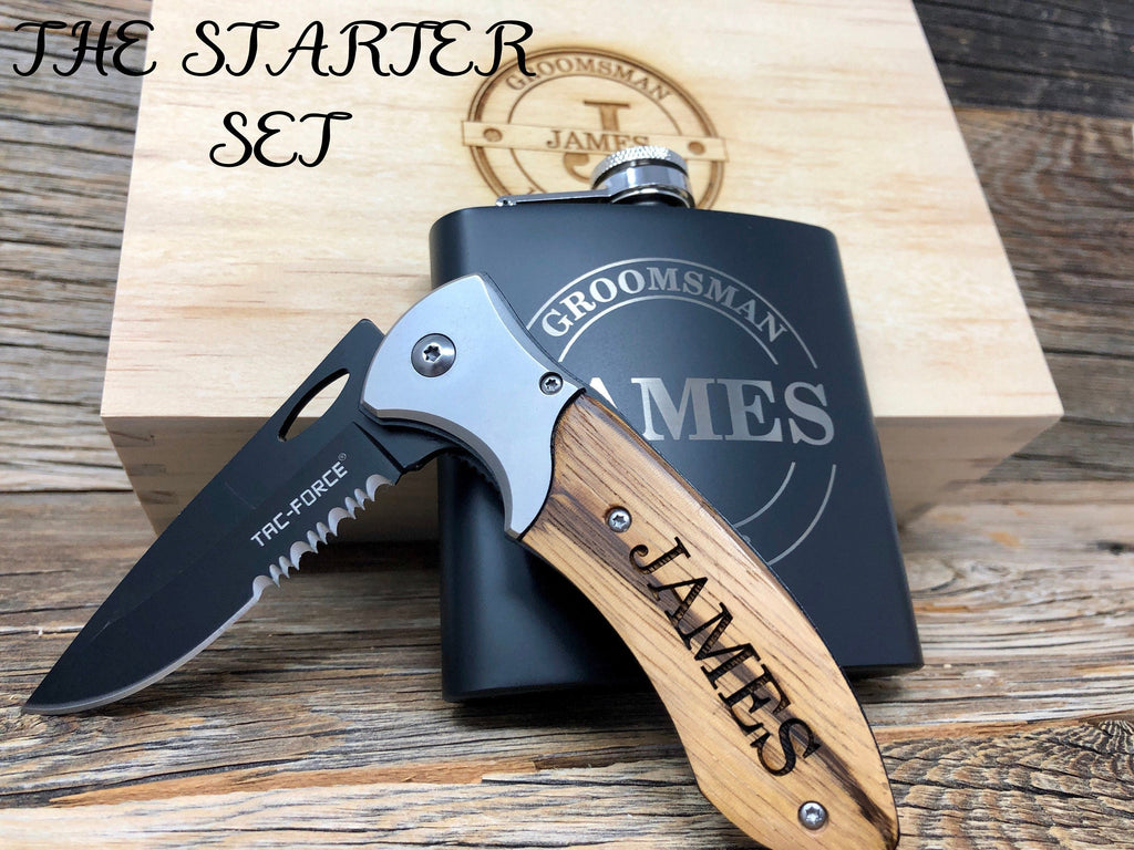 Groomsmen Gift, Groomsmen Proposal, Groomsmen Gift Box, Groomsmen Gifts, Pocket Knife, Best Man Gift, Groomsman Gift, Groomsmen Flask Gift