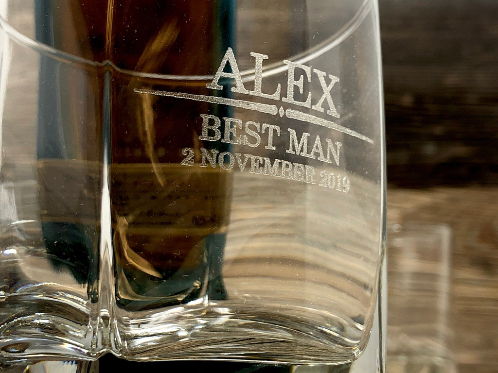 Whiskey Glass, Groomsman Whiskey Glasses, Rocks Glasses, Scotch Glasses, Engraved Whiskey Glasses, Best Man Whiskey Glasses