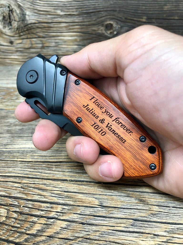 Mens Gift - Pocket Knife, Christmas Gift, Husband Gift, Personalized Knife, Engraved Gift for Him, Boyfriend Gift, Custom Engraved Knife