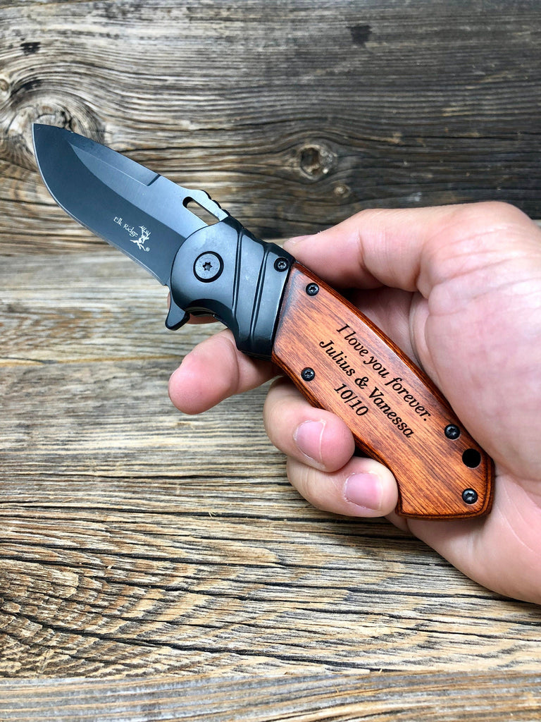 Mens Gift - Pocket Knife, Christmas Gift, Husband Gift, Personalized Knife, Engraved Gift for Him, Boyfriend Gift, Custom Engraved Knife