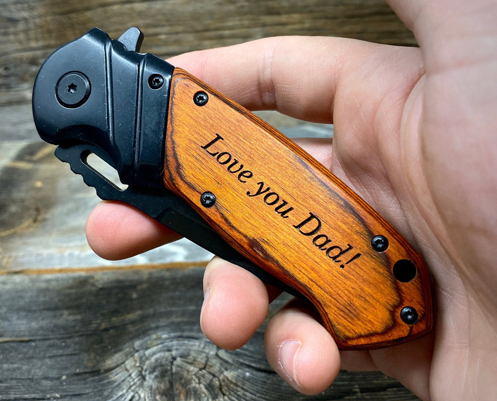 Love you Dad Knife - Gift for Dad, Knife for Dad, Father's Day Gift, Dad Birthday Gift, Pocket Knife, Dad Gift from Daughter, Folding Knife