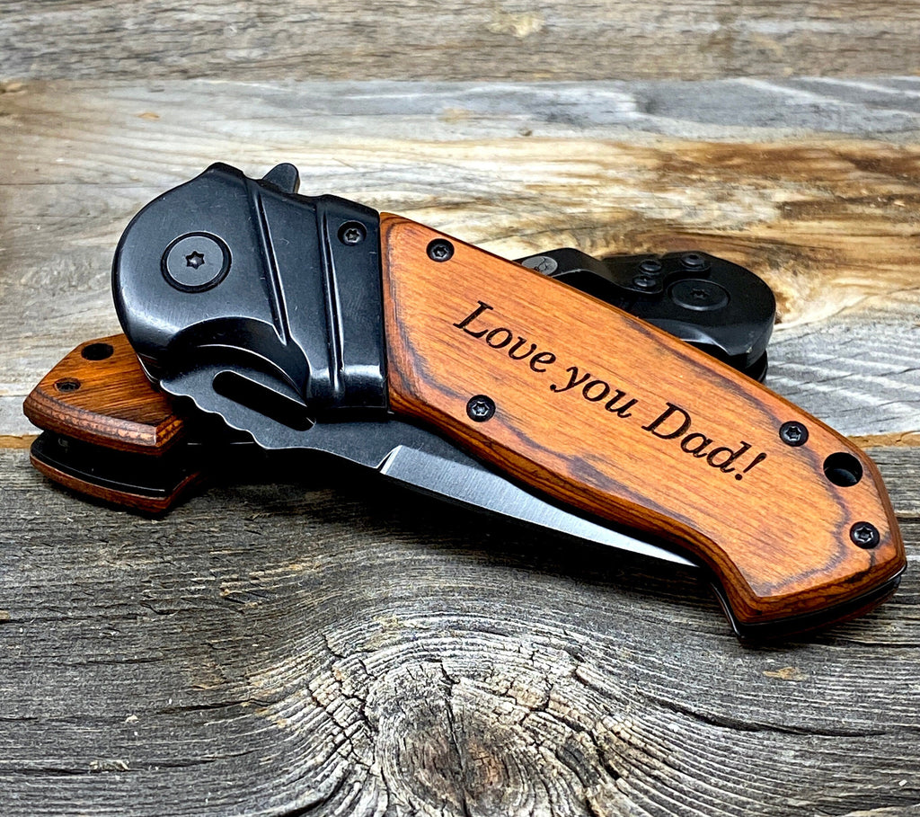 Love you Dad Knife - Gift for Dad, Knife for Dad, Father's Day Gift, Dad Birthday Gift, Pocket Knife, Dad Gift from Daughter, Folding Knife