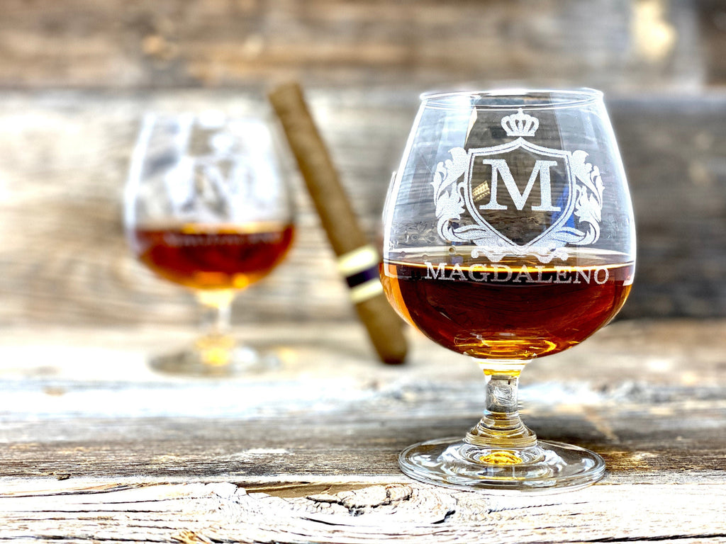 Personalized Brandy Glass - Cognac Glass, Brandy Snifter, Gift for Him, Anniversary Gift for Husband, Husband Birthday Gift, Dad Gift Ideas