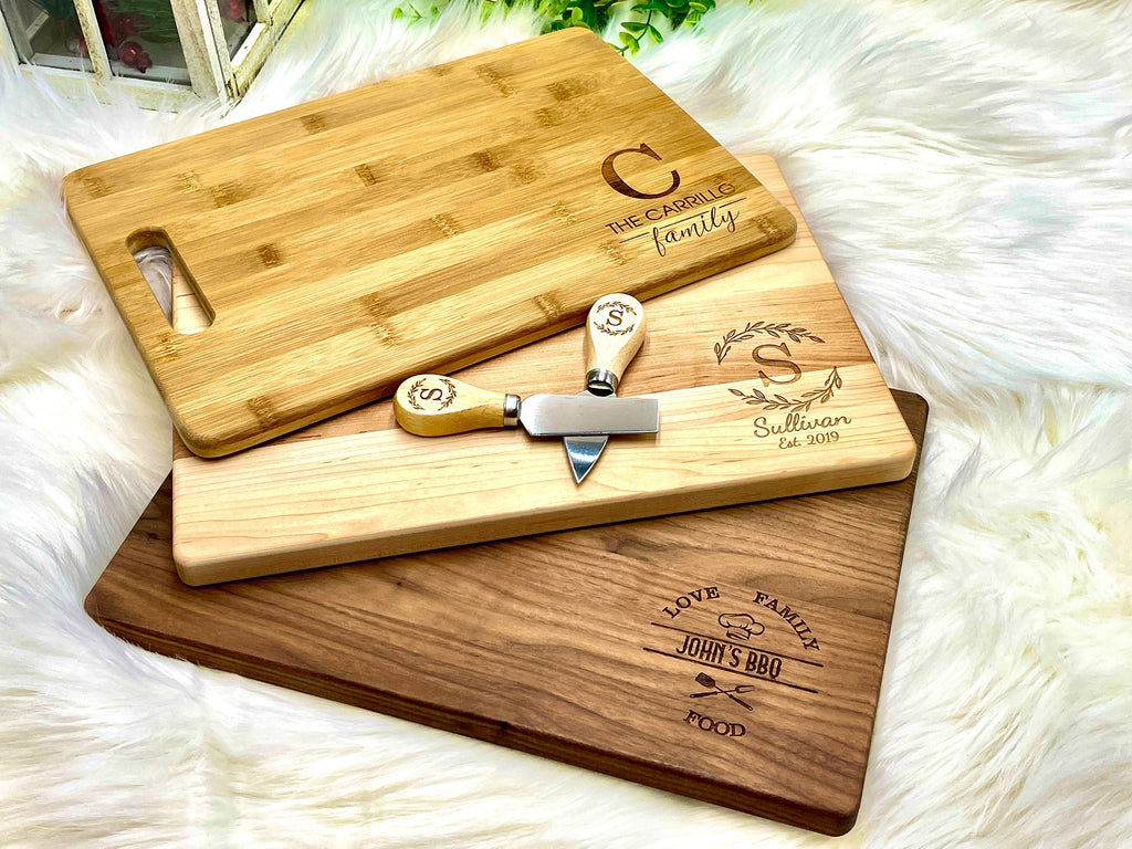 Personalized CHEESE SERVING BOARD Custom Cutting Board Gift for Her Mother's Day Gifts for Mom Engraved Gifts for Women Gift for Grandmother