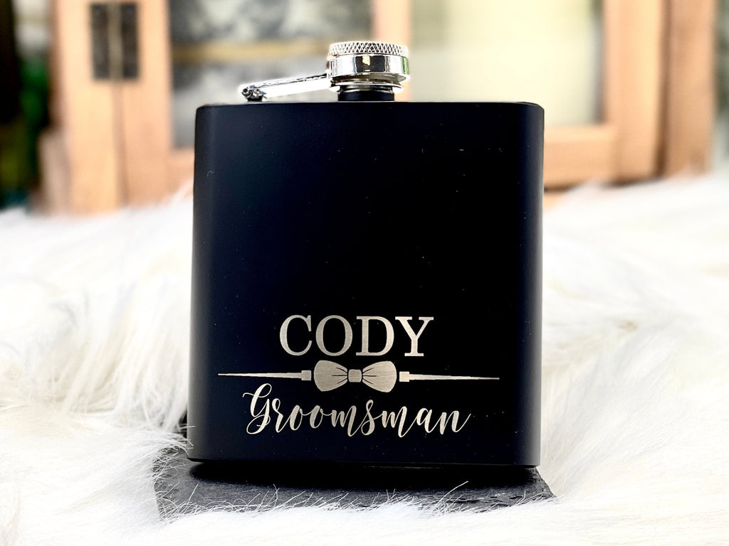 Engraved Flasks for Groomsmen, Groomsmen Proposal Gift, Bachelor Party Gift Ideas, Best Man Personalized Gift, Engraved Hip Flask Gifts