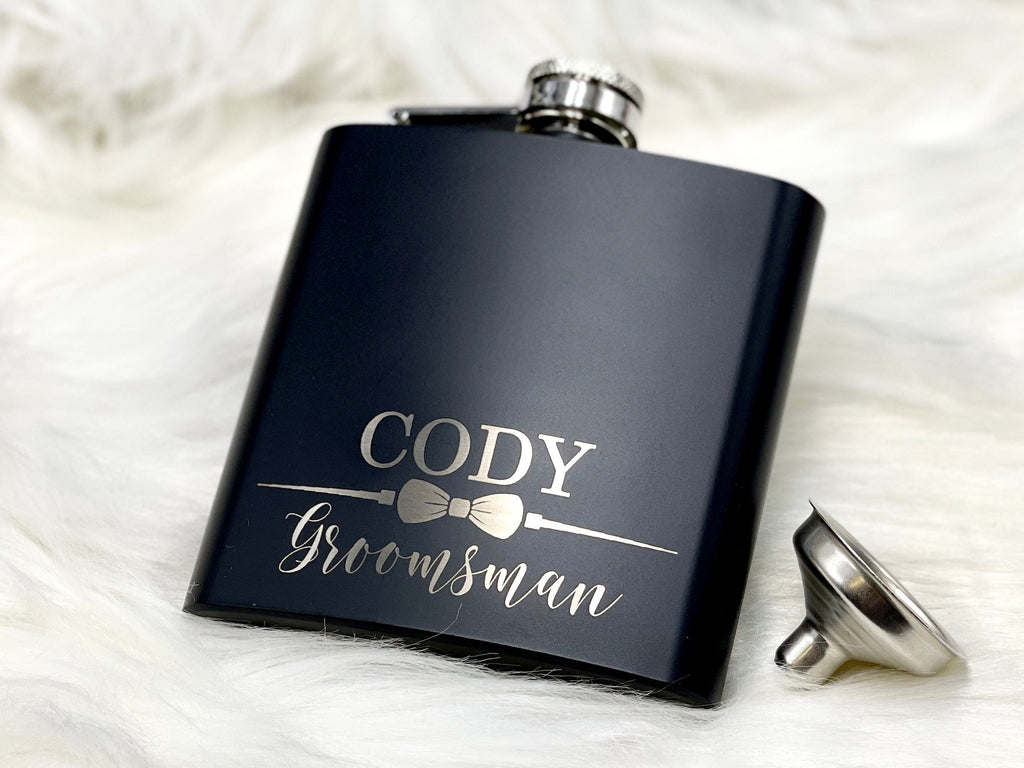 Engraved Flasks for Groomsmen, Groomsmen Proposal Gift, Bachelor Party Gift Ideas, Best Man Personalized Gift, Engraved Hip Flask Gifts