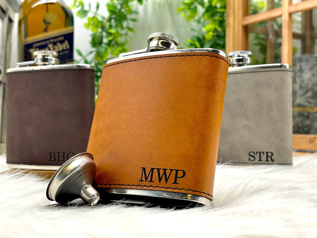 Personalized Groomsmen Gifts for Bachelor Party Engraved Hip Flasks Wedding Favors