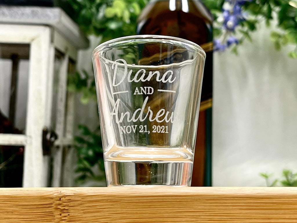 Custom Shot Glass Personalized Wedding Favors for Wedding Guests Gifts