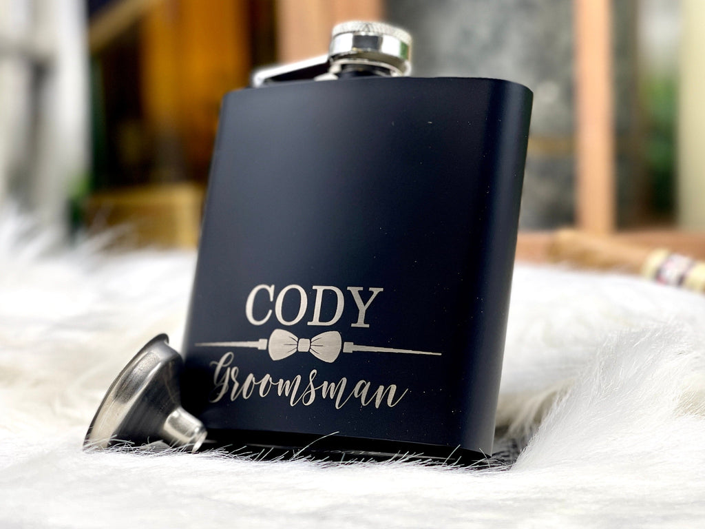 Engraved Flasks for Groomsmen, Groomsmen Proposal Gift, Bachelor Party Gift Ideas, Best Man Personalized Gift, Engraved Hip Flask Gifts