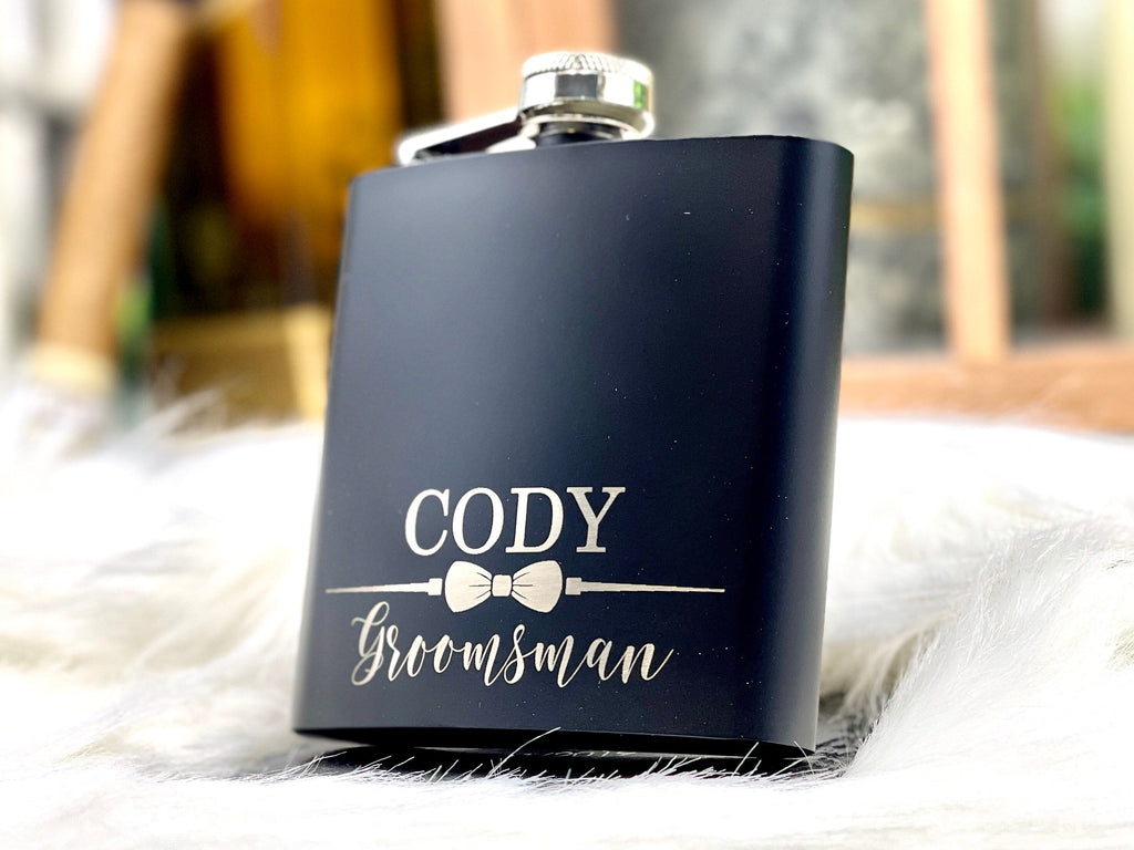 Engraved Flasks for Groomsmen, Groomsmen Proposal Gift, Bachelor Party Gift Ideas, Best Man Personalized Gift, Engraved Hip Flask Gifts