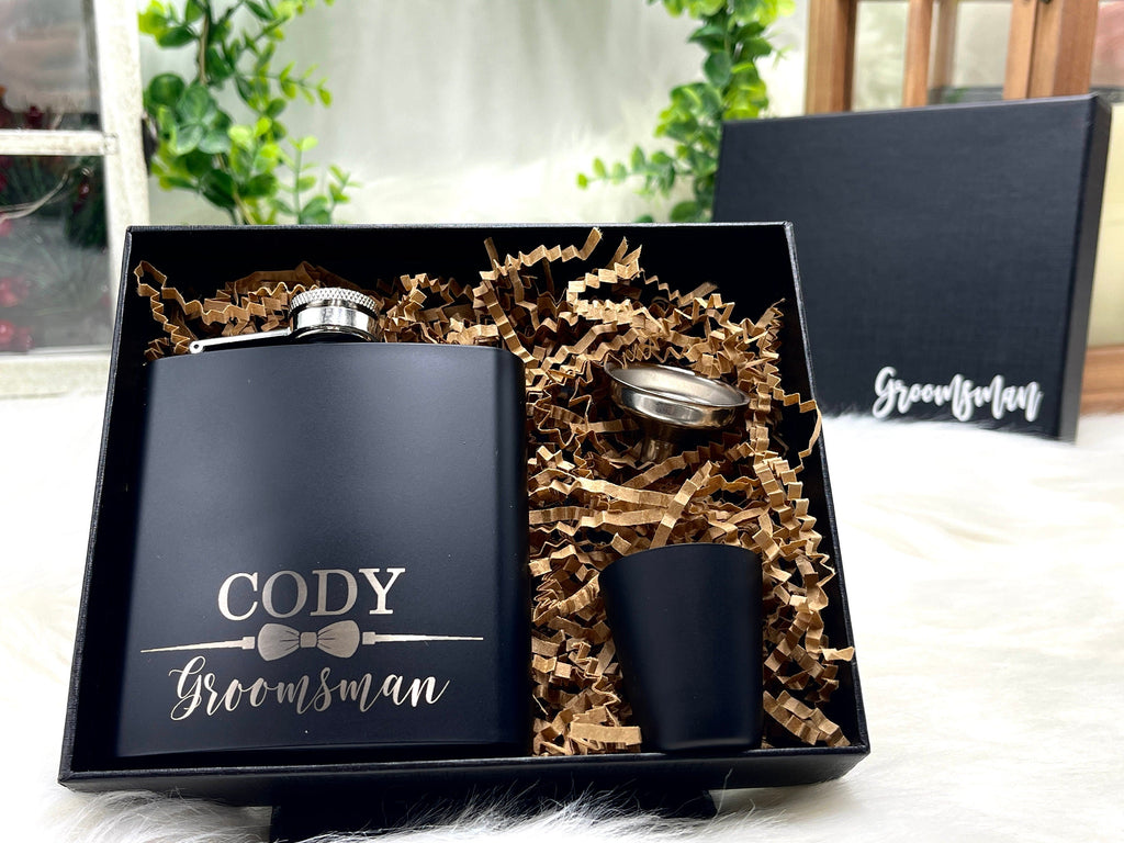 Engraved Flasks for Groomsmen, Groomsmen Proposal Gift, Bachelor Party Gift Ideas, Best Man Personalized Gift, Engraved Hip Flask Gifts