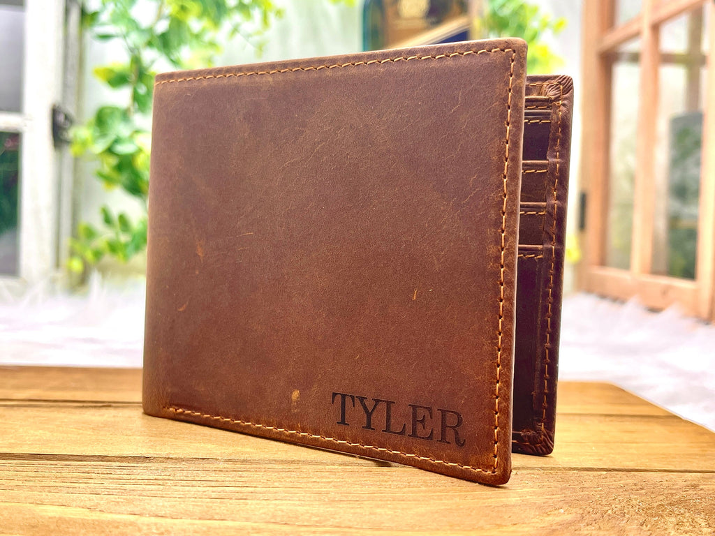 Personalized Wallet Thank You Gift for Groomsmen Proposal Gift Ideas - Leather Wallet, Groomsmen Gift, Officiant Gift, Father of Groom Gift