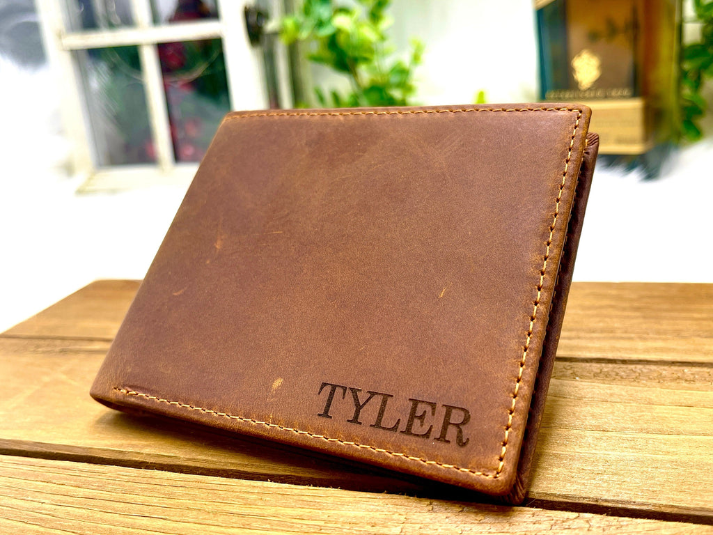 Personalized Wallet Thank You Gift for Groomsmen Proposal Gift Ideas - Leather Wallet, Groomsmen Gift, Officiant Gift, Father of Groom Gift