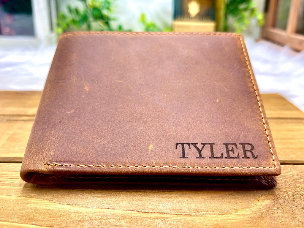 Personalized Wallet Thank You Gift for Groomsmen Proposal Gift Ideas - Leather Wallet, Groomsmen Gift, Officiant Gift, Father of Groom Gift