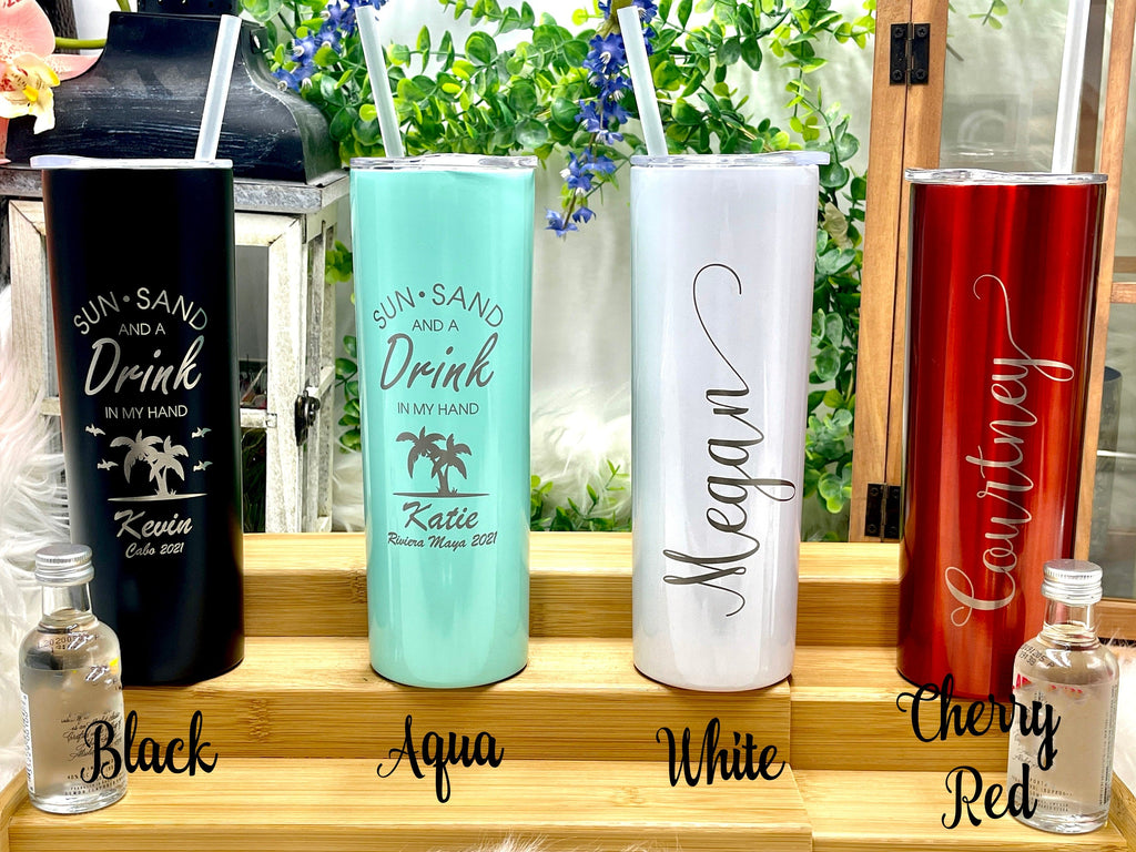 Personalized Beach Tumbler for Girls Trip Vacation Tumbler Girls Weekend Gift