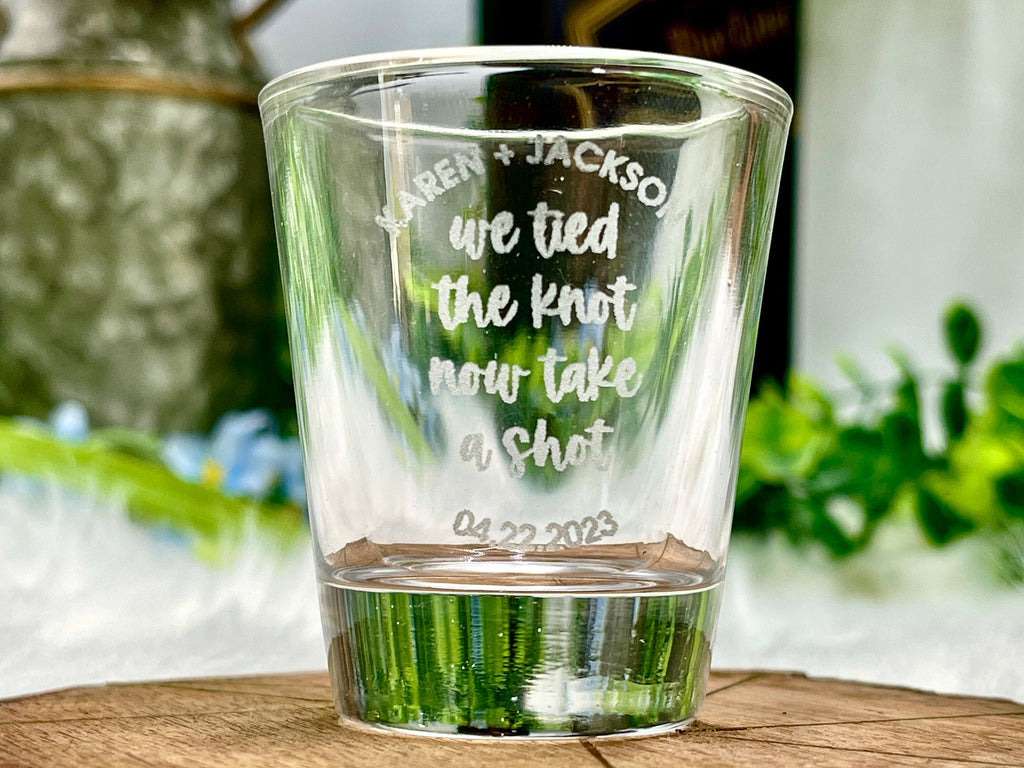 Custom Shot Glass Personalized Wedding Favors for Wedding Guests Gifts