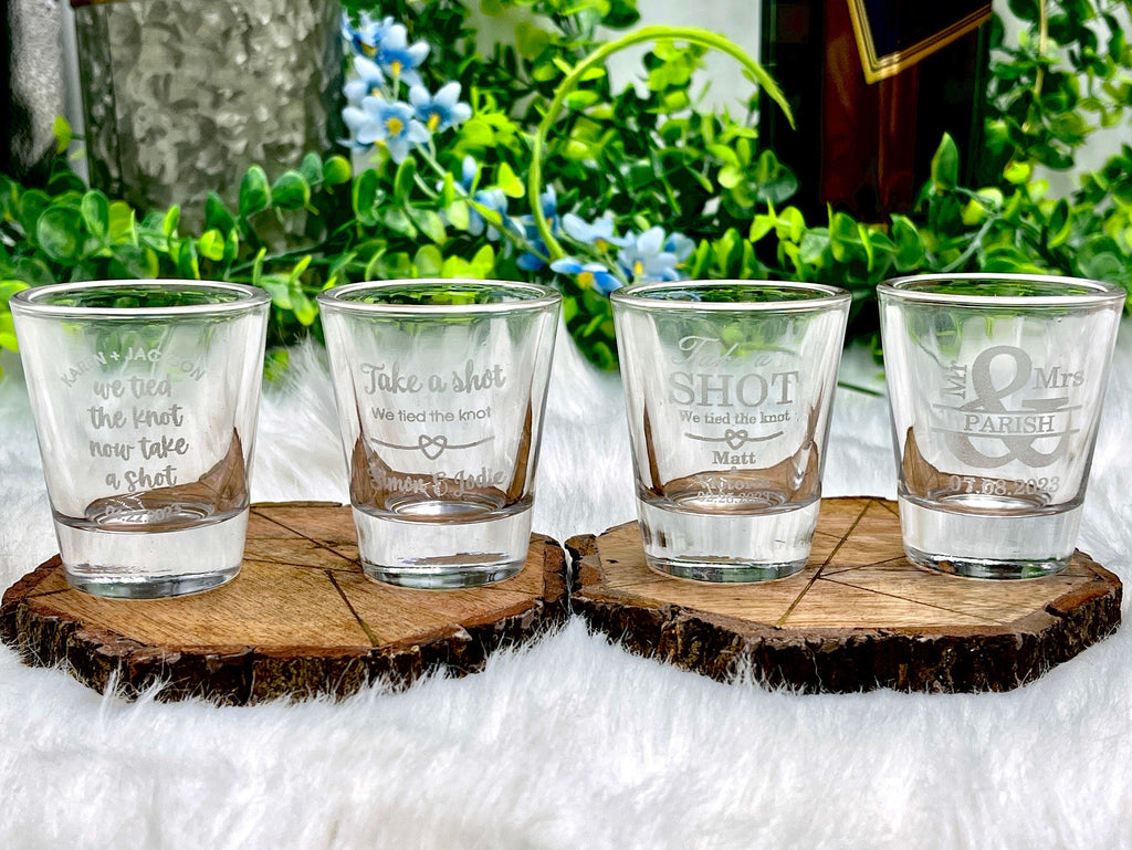 Custom Shot Glass Personalized Wedding Favors for Wedding Guests Gifts