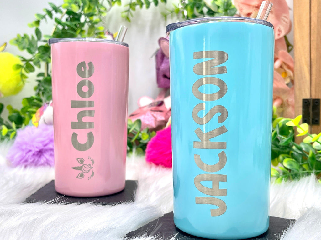 Personalized Flower Girl Gift 12 oz Skinny Tumbler with Straw and Lid