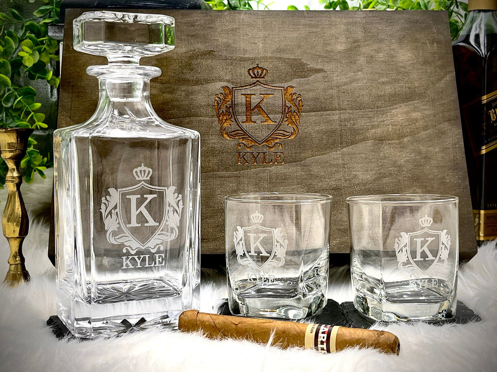 Anniversary Gifts for Him - Gift for Husband, Anniversary Gift for Boyfriend, Birthday Gifts for Men, Gifts for Dad Decanter Whiskey Glasses
