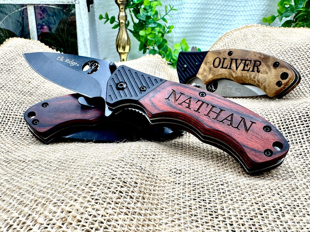 Anniversary POCKET KNIFE Gift for Men - Mens Every Day Carry Knives, Special Gift for Dad, Engraved Gift for Husband, Personalized Boyfriend