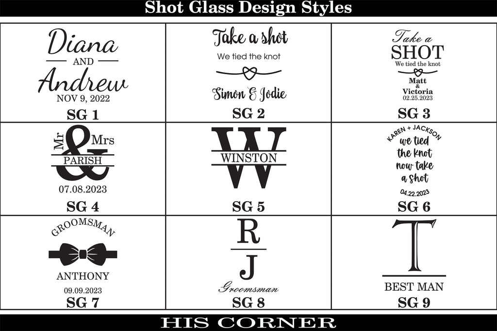 Engraved Shot Glasses - Personalized Shot Glass for Drinking, Bachelor Party Gift Ideas, Party Glasses Drinking Games, Wedding Favor Gifts