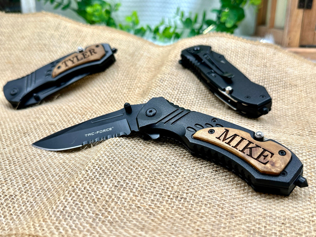 Personalized POCKET KNIFE Every Day Carry Engraved Knives Gifts for Men, Gift for Dad, Cutting Tool for Gift Giving, Father's Day Gift Ideas